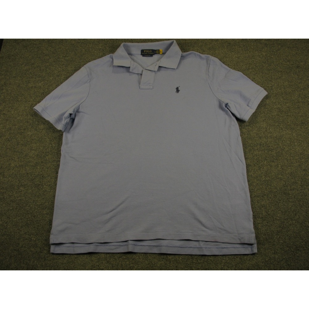 Polo Ralph Lauren Mens Classic Fit Short Sleeve Polo Shirt Light Blue Large 2183